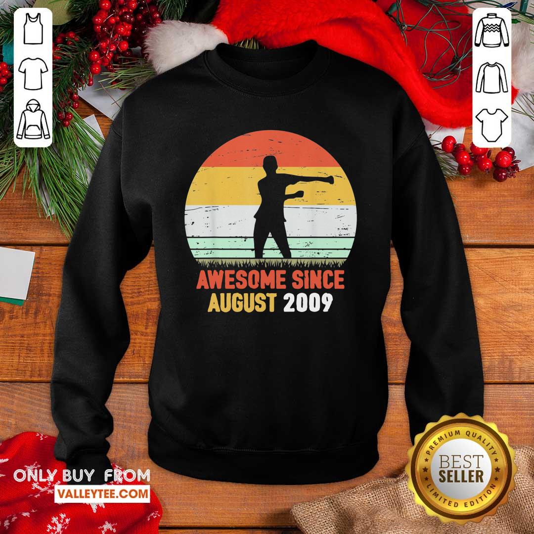 Premium Awesome Since August 2009 Vintage Shirt - Image 5
