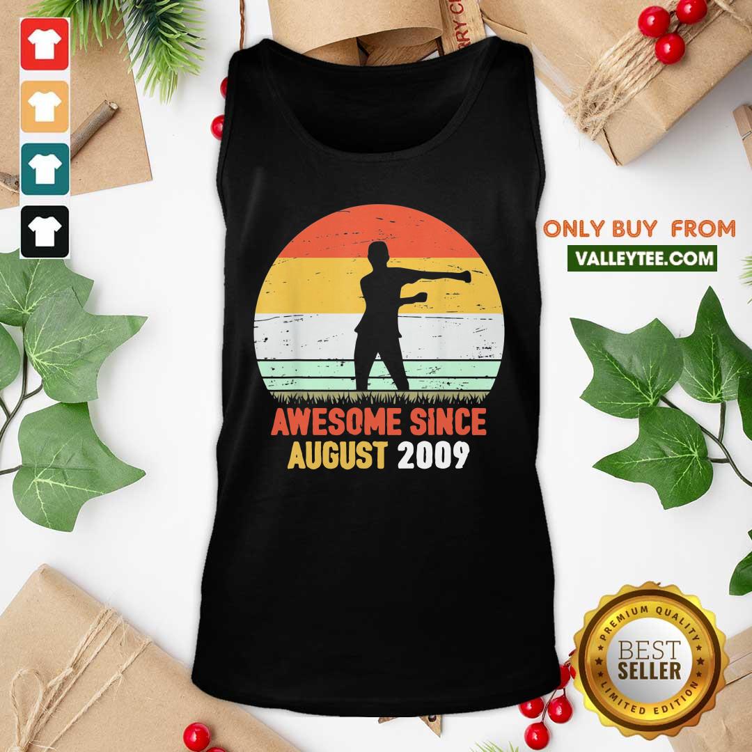 Premium Awesome Since August 2009 Vintage Shirt - Image 4