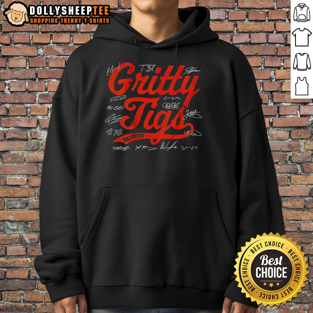 Premium Detroit Tigers Baseball 2025 Gritty Tigs Players Signature T-Shirt - Image 2