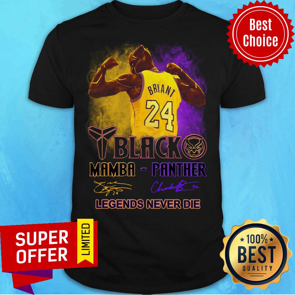Black Panther Kobe Bryant Mamba Legends Never Die Signatures Strong Man Shirt
