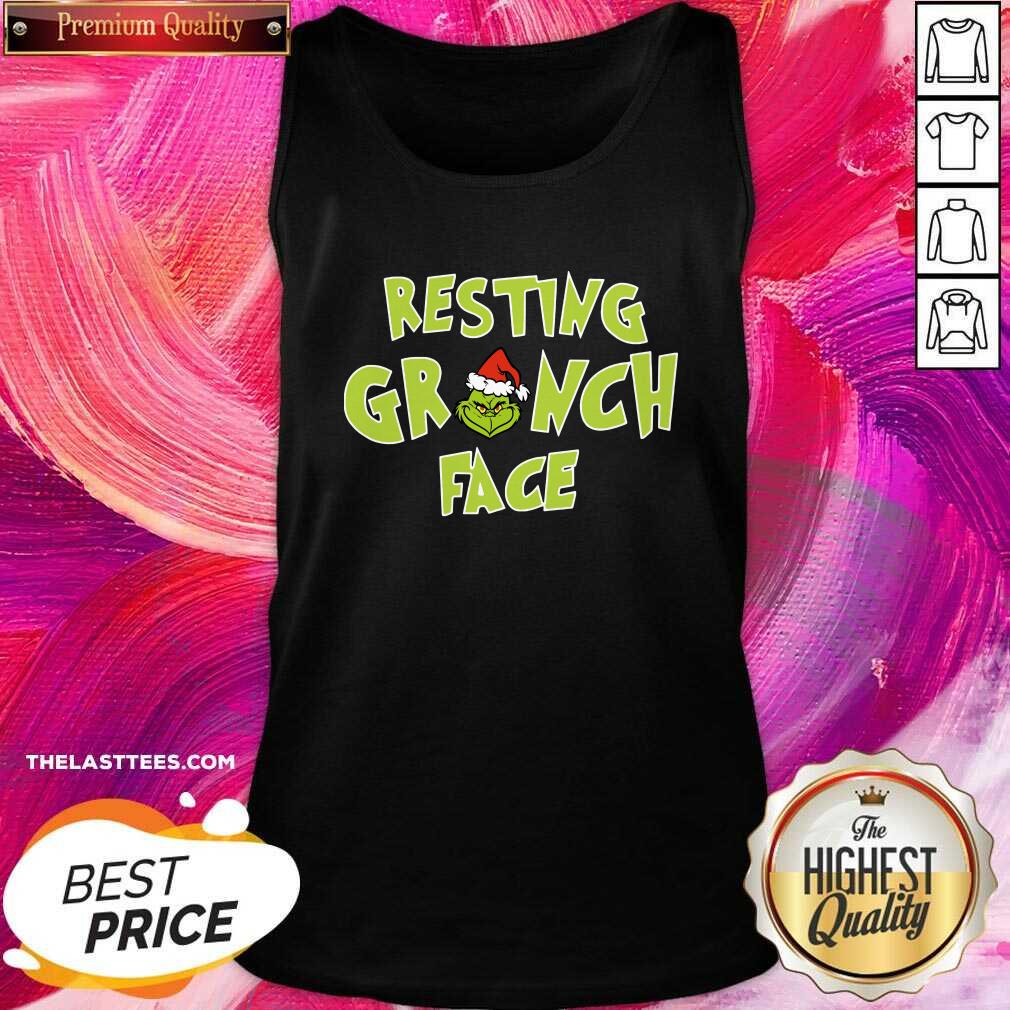 Happy The Grinch Santa Resting Grinch Face Shirt - Image 3