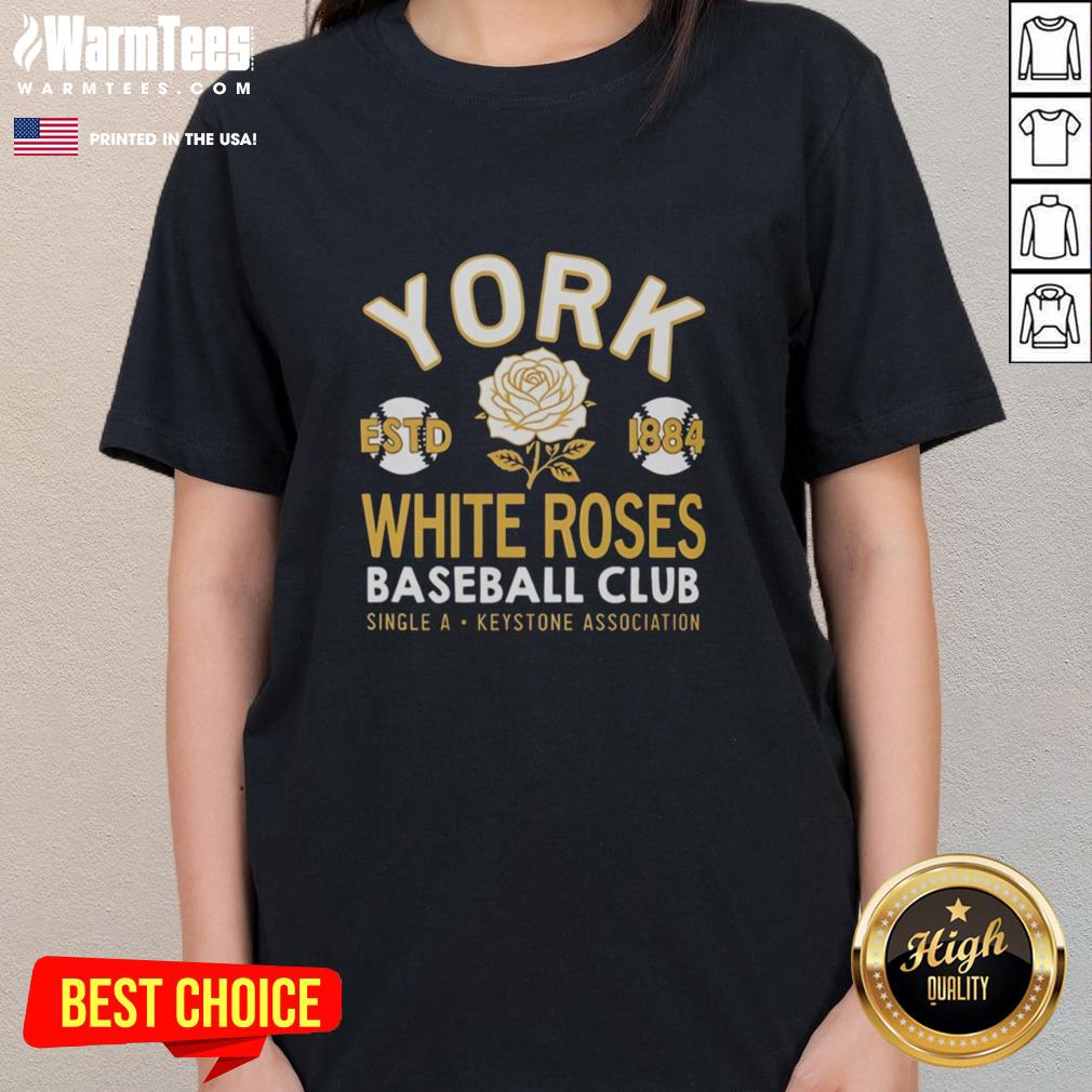 Nice York White Roses Baseball Club Estd 1884 T-Shirt - Image 3