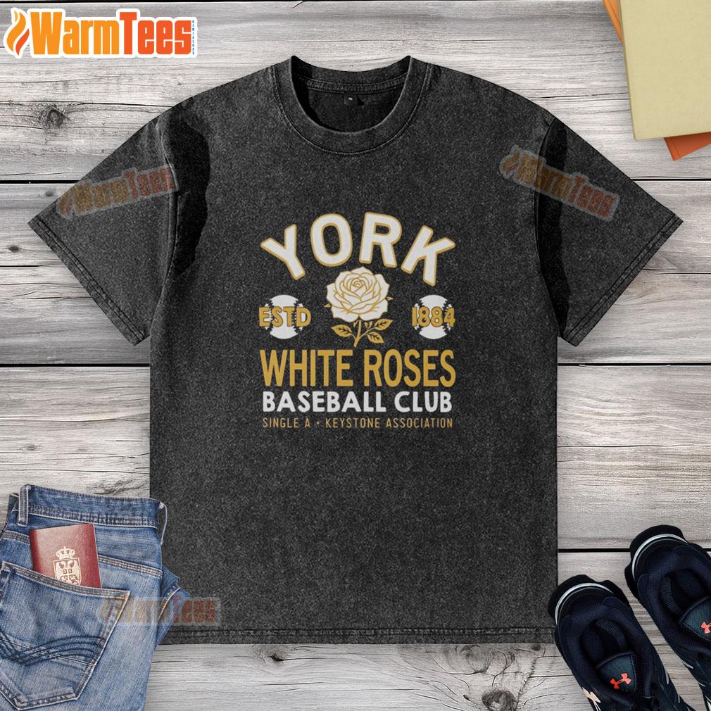 Nice York White Roses Baseball Club Estd 1884 T-Shirt - Image 6