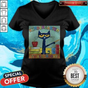Alternative view of Kindergarten It's All Groovy Cat Shirt