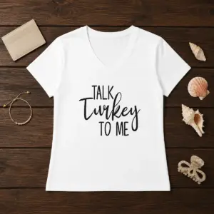 Alternative view of Premium Talk Turkey To Me Thanksgiving Quote Holiday Humor Shirt