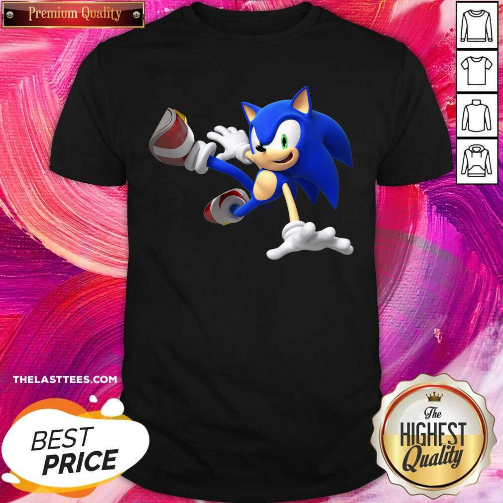 Premium Sonic The Hedgehog Blue Graphics Shirt