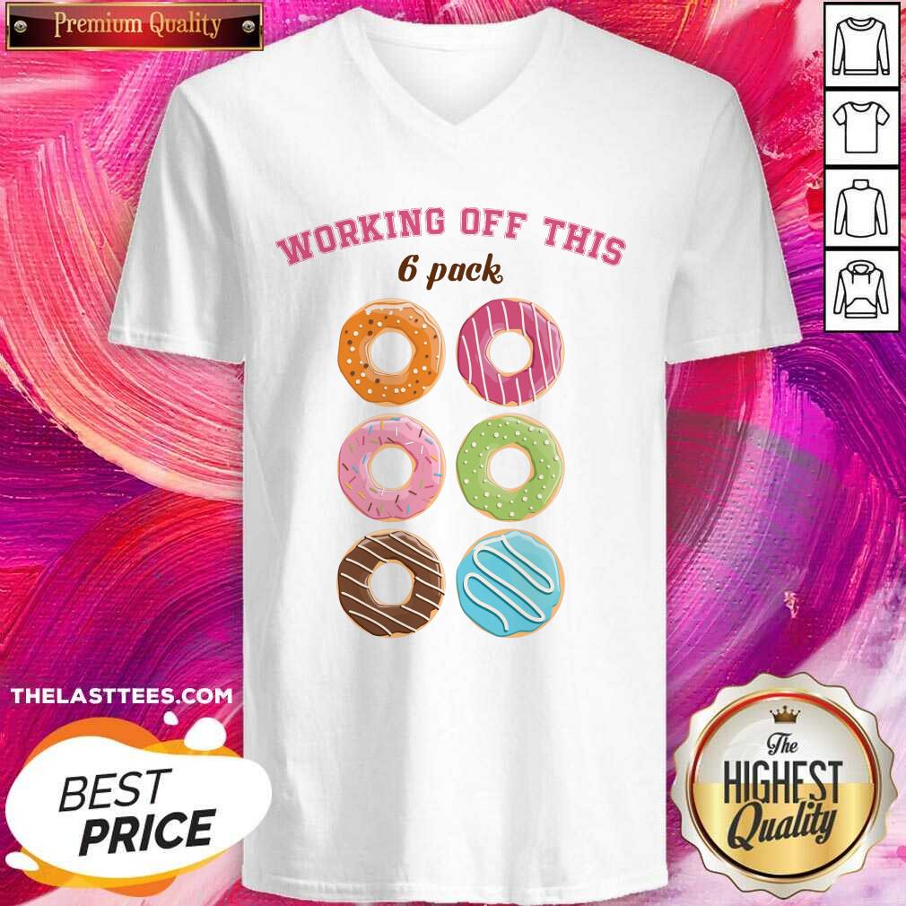 Hot Dounut Working Off This 6 Pack Fitness Shirt - Image 3