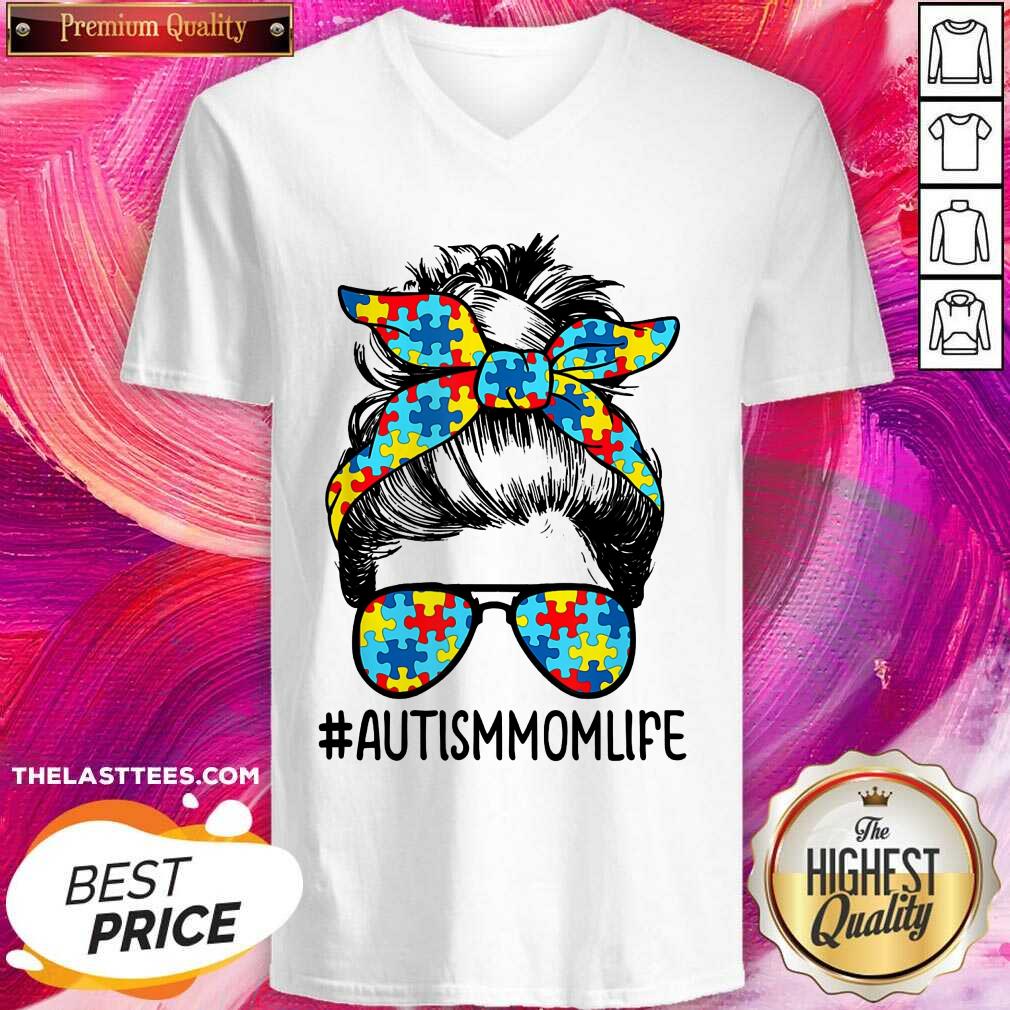 Nice Autism Mom Life Sunglasses Bandana Mother Day Shirt - Image 2