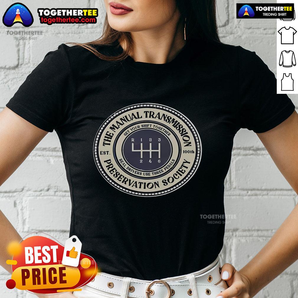 Official Top 6 Speed The Manual Transmission Preservation Society T-Shirt - Image 3