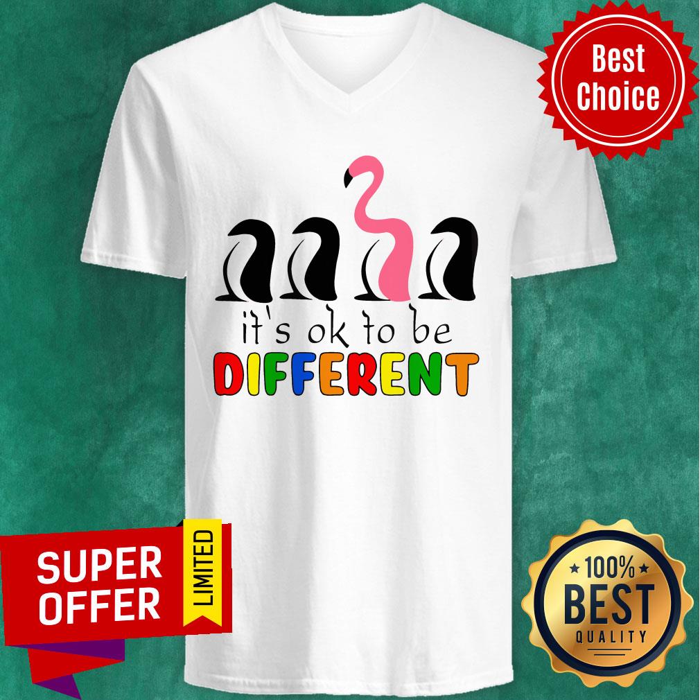 Perfect Flamingo It's Ok To Be Different Shirt - Image 3