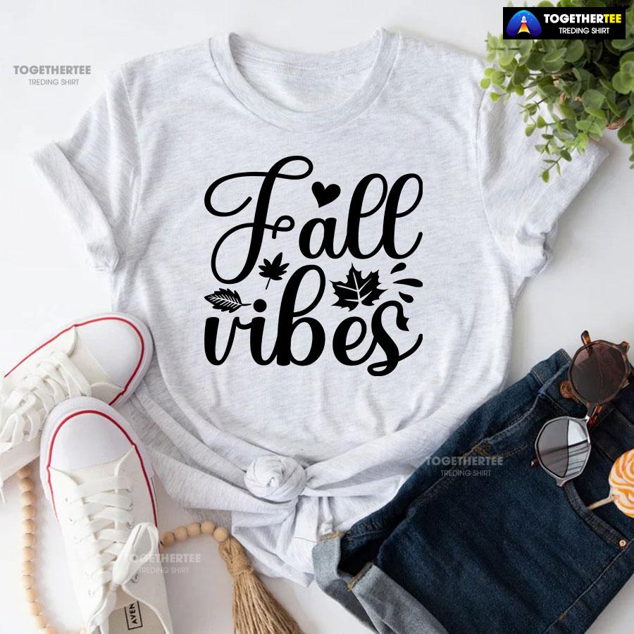 Fall Vibes Thanksgiving T-Shirt - Image 5