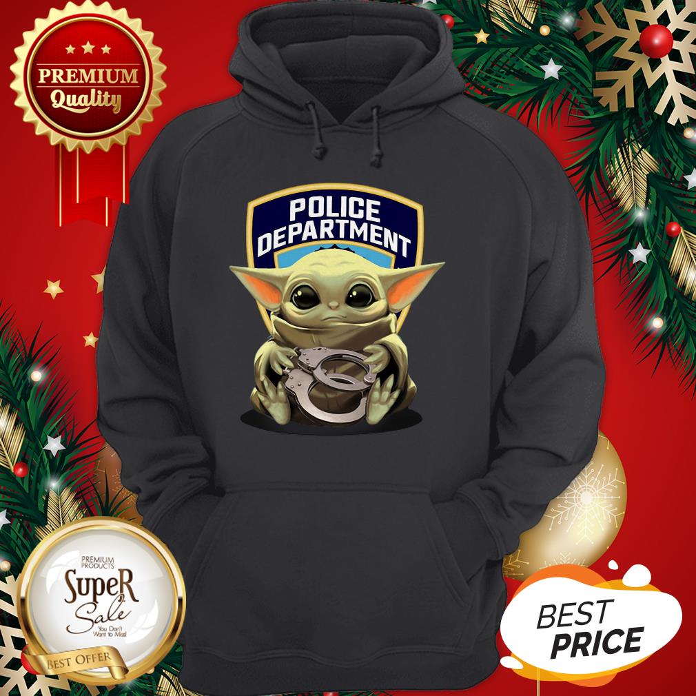 Official Baby Yoda Hugging Police Department Shirt - Image 5