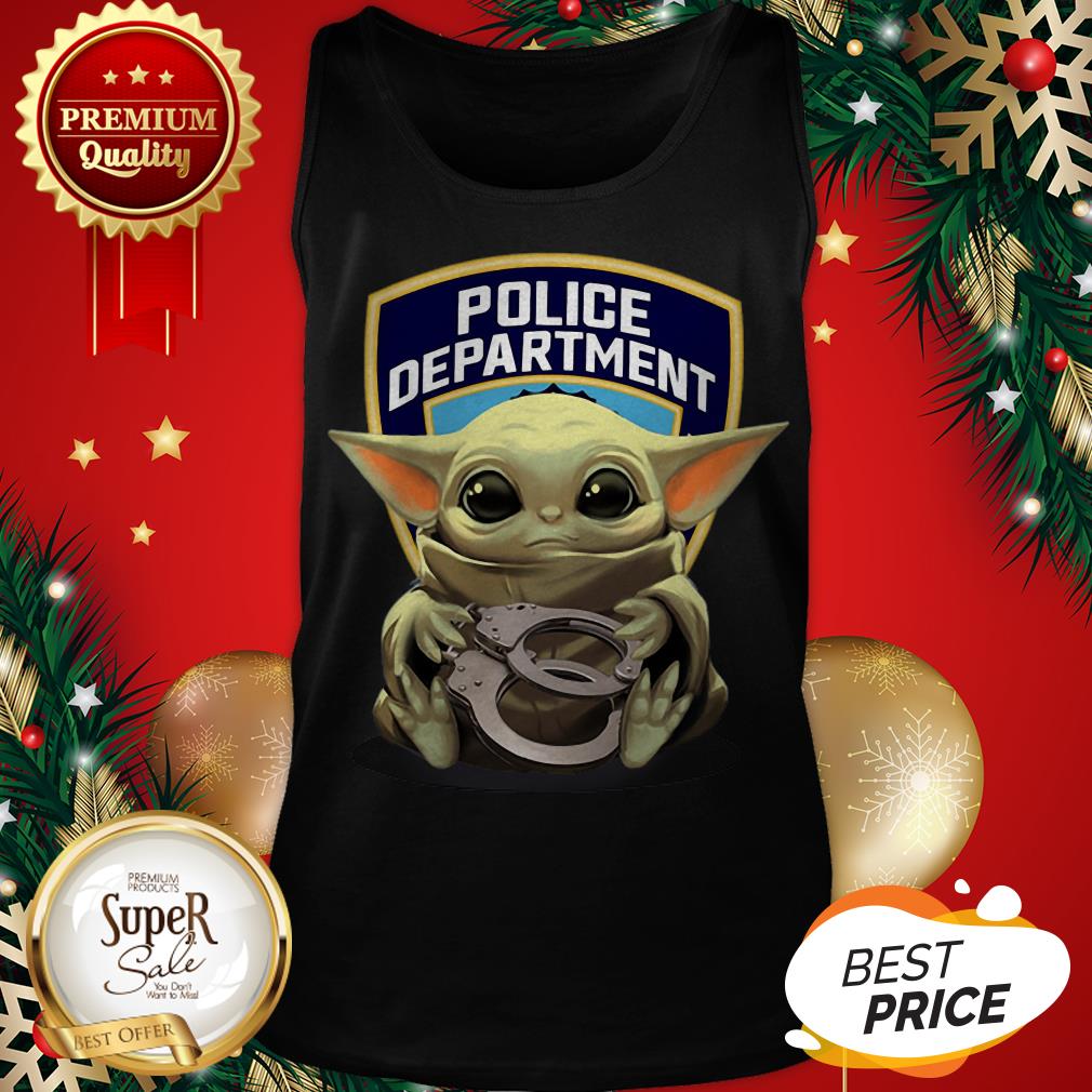 Official Baby Yoda Hugging Police Department Shirt - Image 3