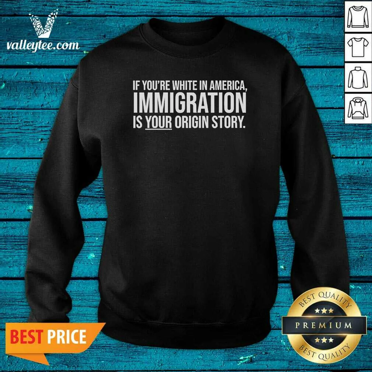 Nice If Youre White In America Immigration Is Your Origin Story Shirt - Image 5