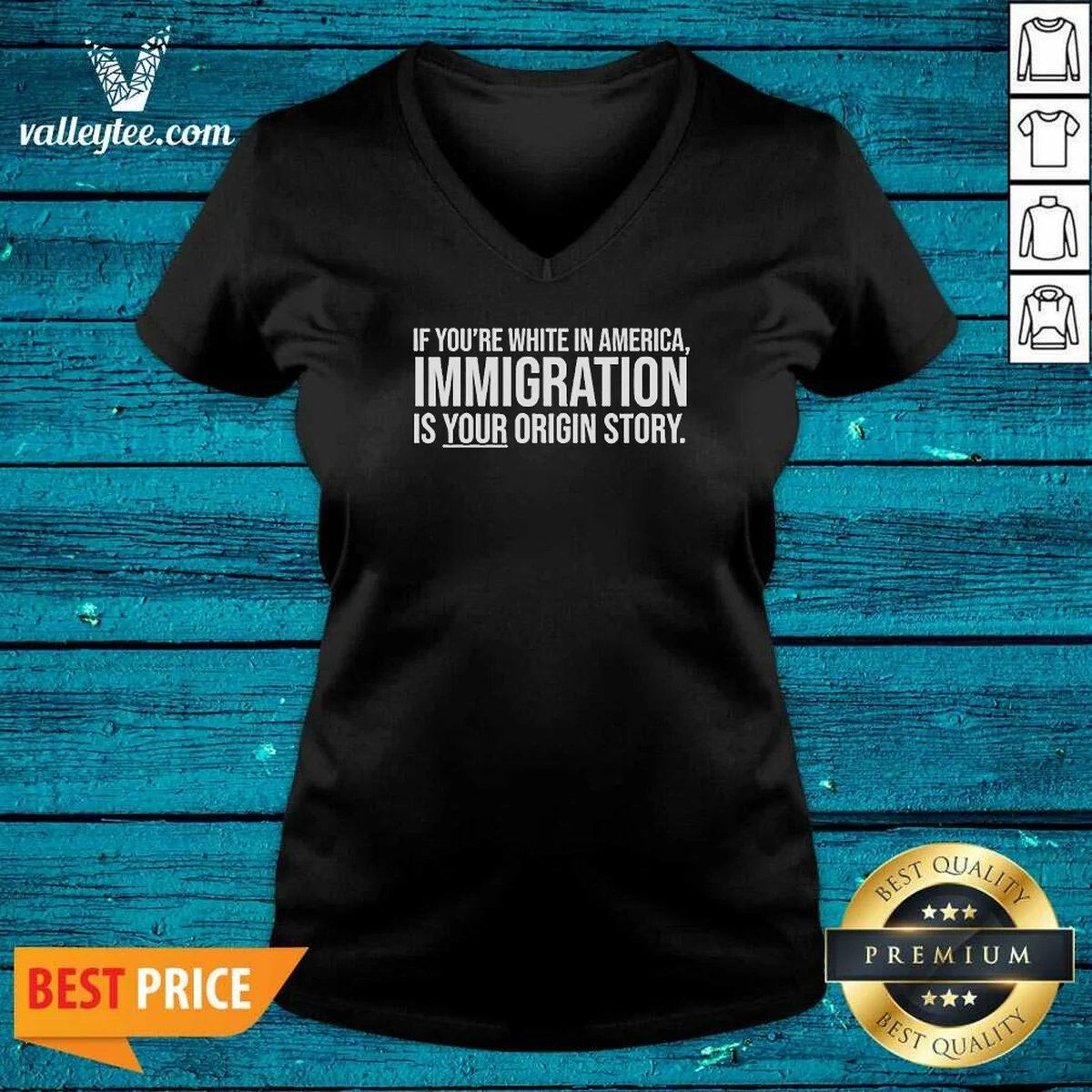 Nice If Youre White In America Immigration Is Your Origin Story Shirt - Image 2