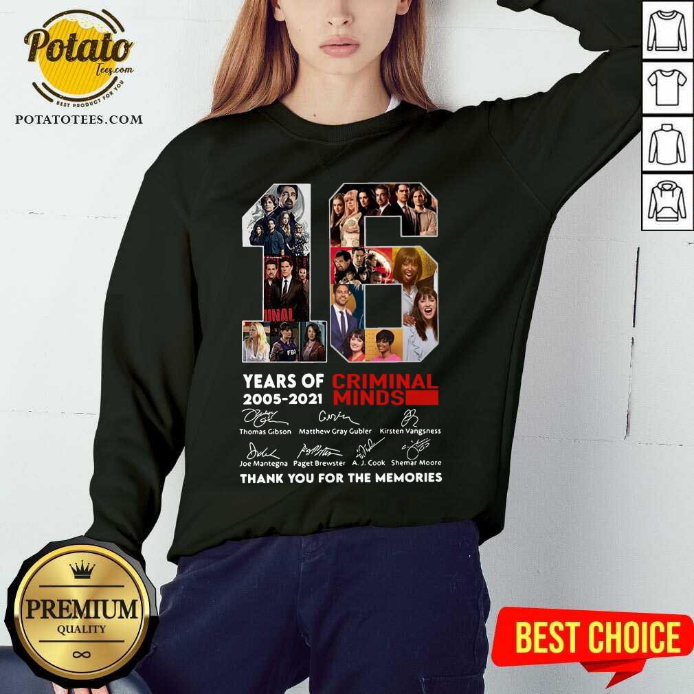 Perfect 16 Years Of 2005 2021 Criminal Minds Thank You For The Memories Signatures Shirt - Image 4
