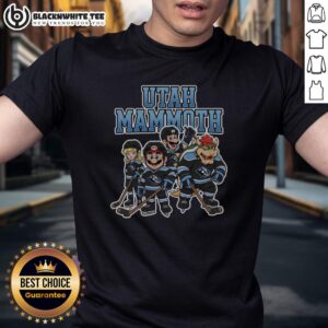 Awesome Utah Mammoth Super Mario Team Ice Hockey T-Shirt