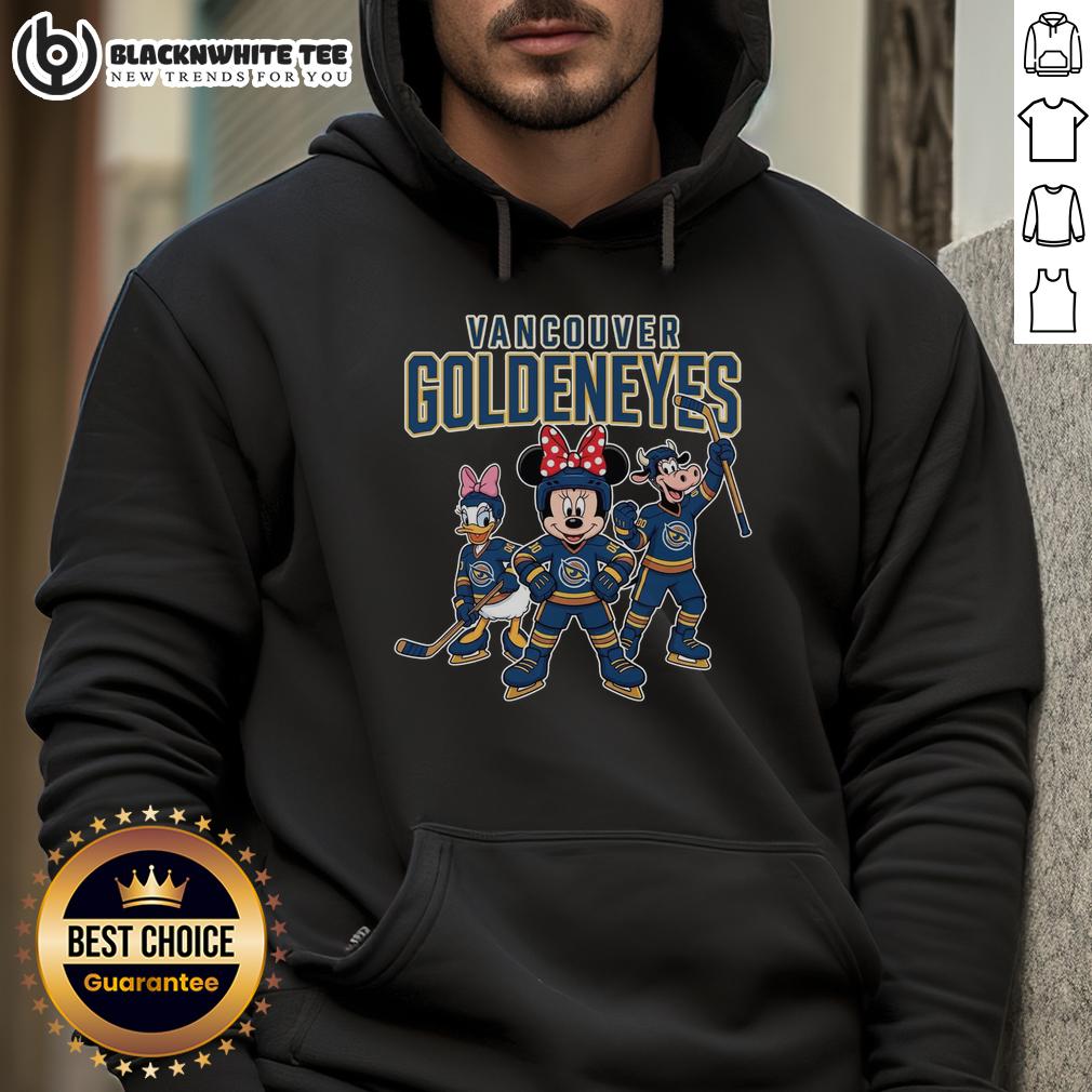 Awesome Vancouver Goldeneyes Cartoon Team Ice Hockey T-Shirt - Image 2