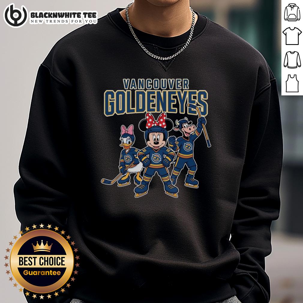 Awesome Vancouver Goldeneyes Cartoon Team Ice Hockey T-Shirt - Image 5