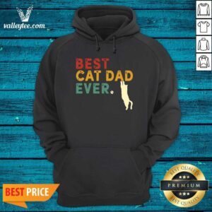 Alternative view of Nice Best Cat Dad Retro Vintage Dad Cat Shirt