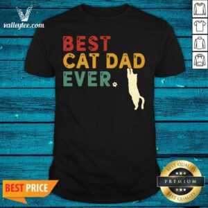 Nice Best Cat Dad Retro Vintage Dad Cat Shirt