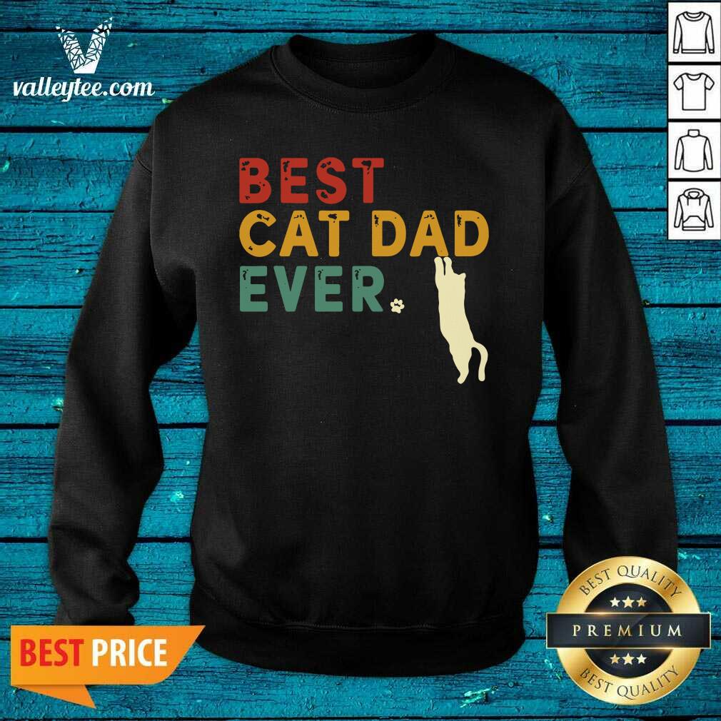 Nice Best Cat Dad Retro Vintage Dad Cat Shirt - Image 5