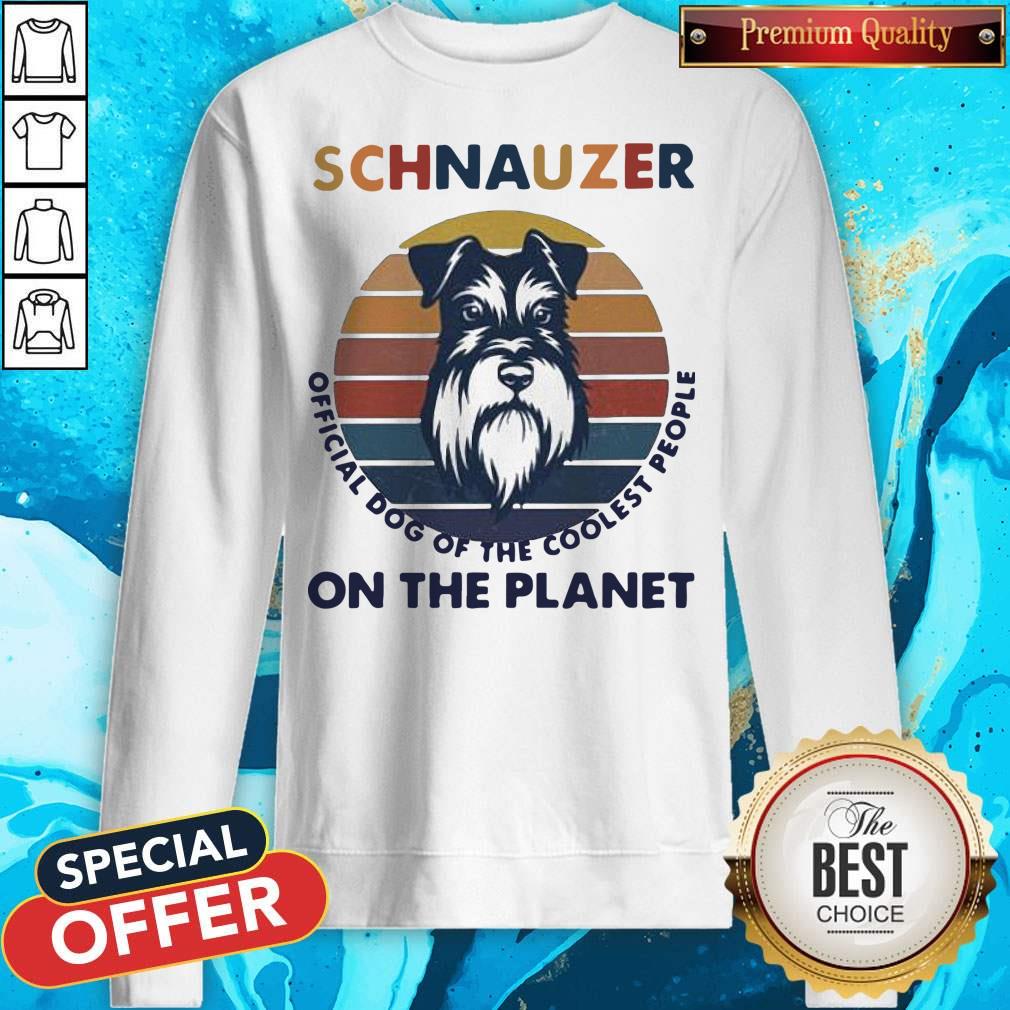 Schnauzer Official Dog Of The Coolest People On The Planet Vintage Shirt - Image 4
