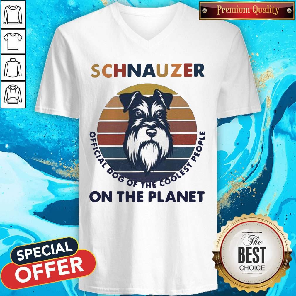 Schnauzer Official Dog Of The Coolest People On The Planet Vintage Shirt - Image 2