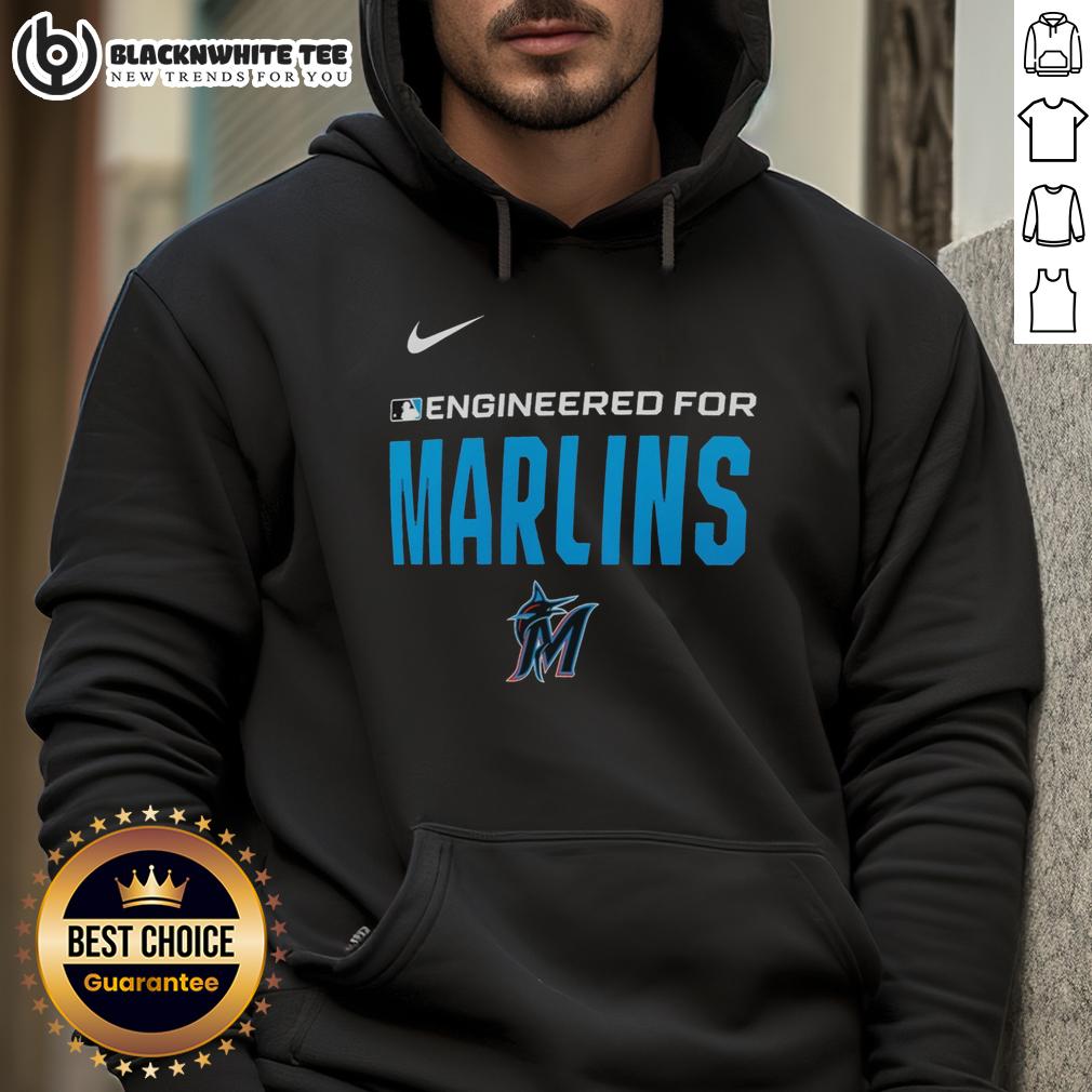 Top Engineered For Miami Marlins MLB Logo T-Shirt - Image 5