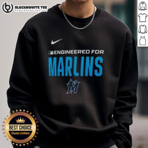 Alternative view of Top Engineered For Miami Marlins MLB Logo T-Shirt