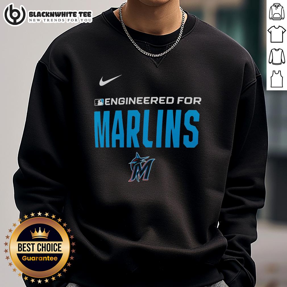 Top Engineered For Miami Marlins MLB Logo T-Shirt - Image 2