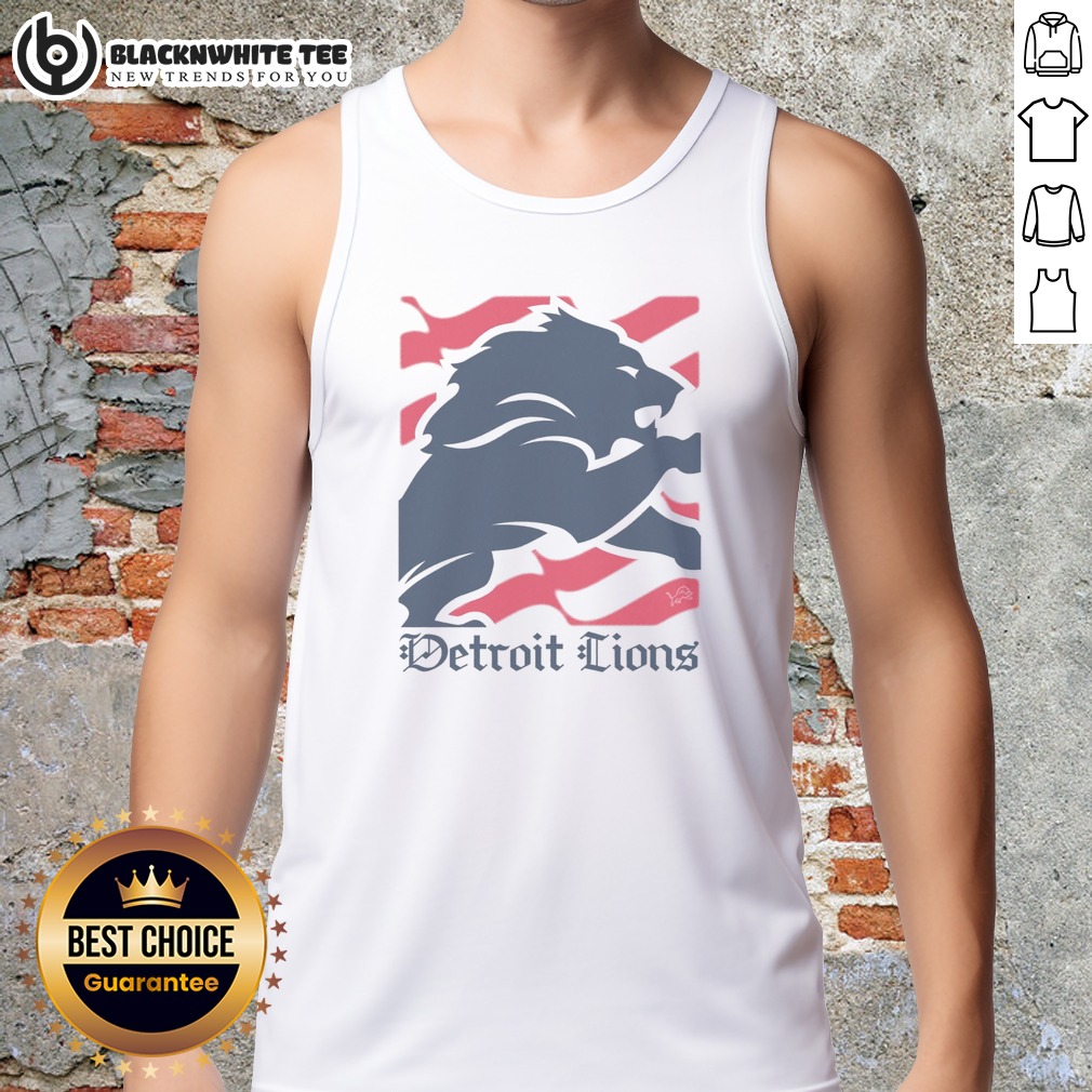 Awesome Detroit Lions American Heritage Wordmark Shirt - Image 5