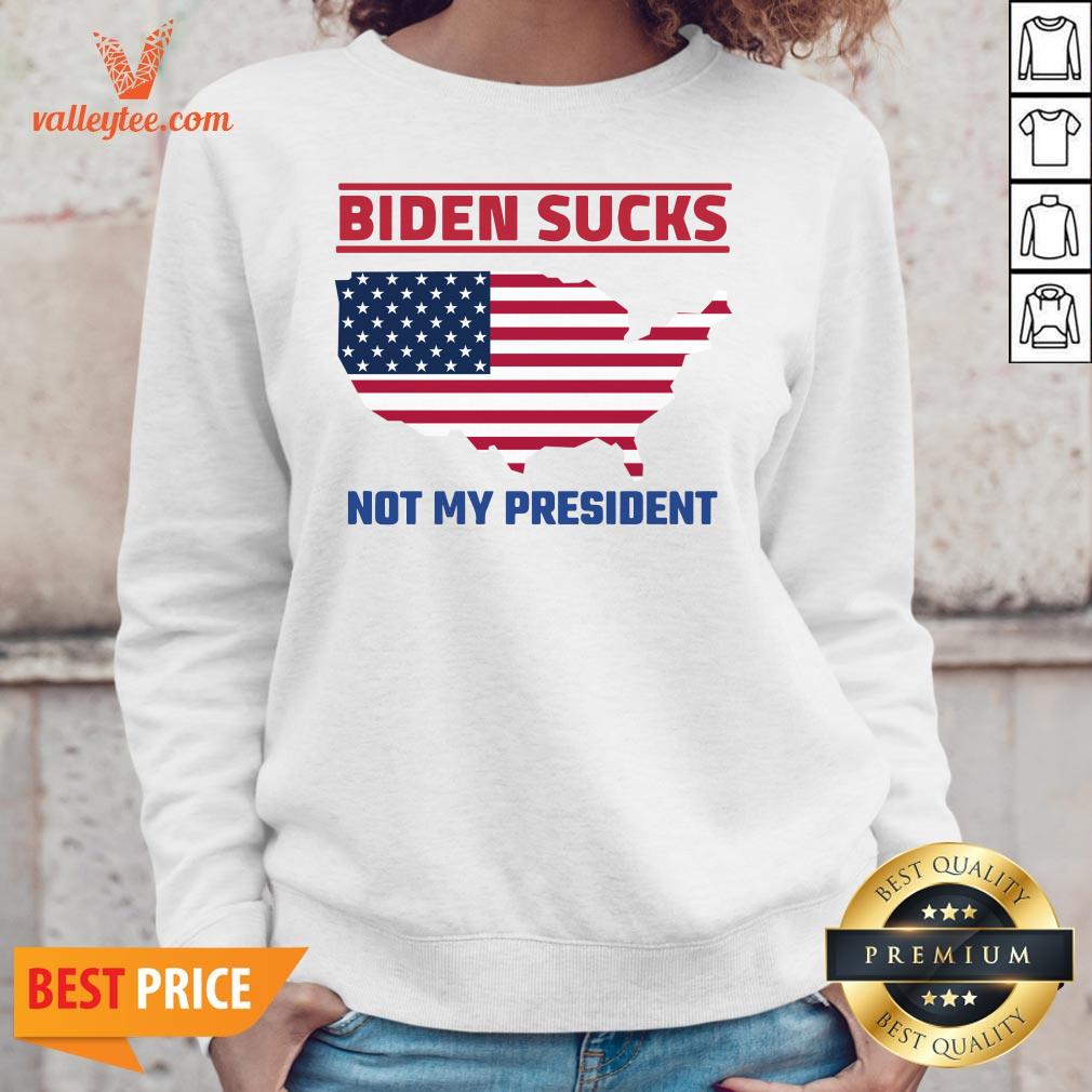 Cute Biden Sucks Not My President American Map Shirt - Image 2