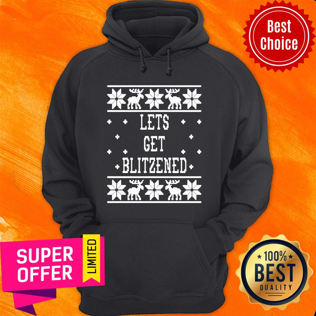 Top Let’s Get Blitzened Ugly Christmas Shirt - Image 2