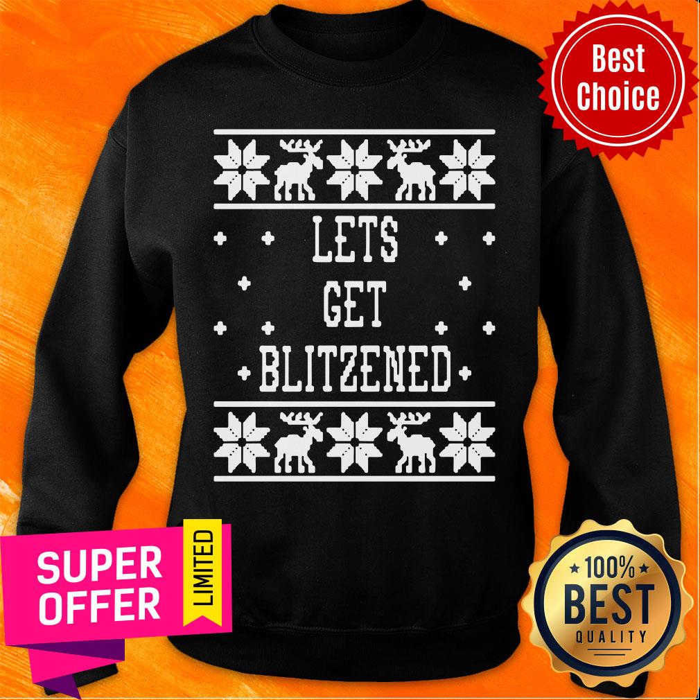 Top Let’s Get Blitzened Ugly Christmas Shirt - Image 5