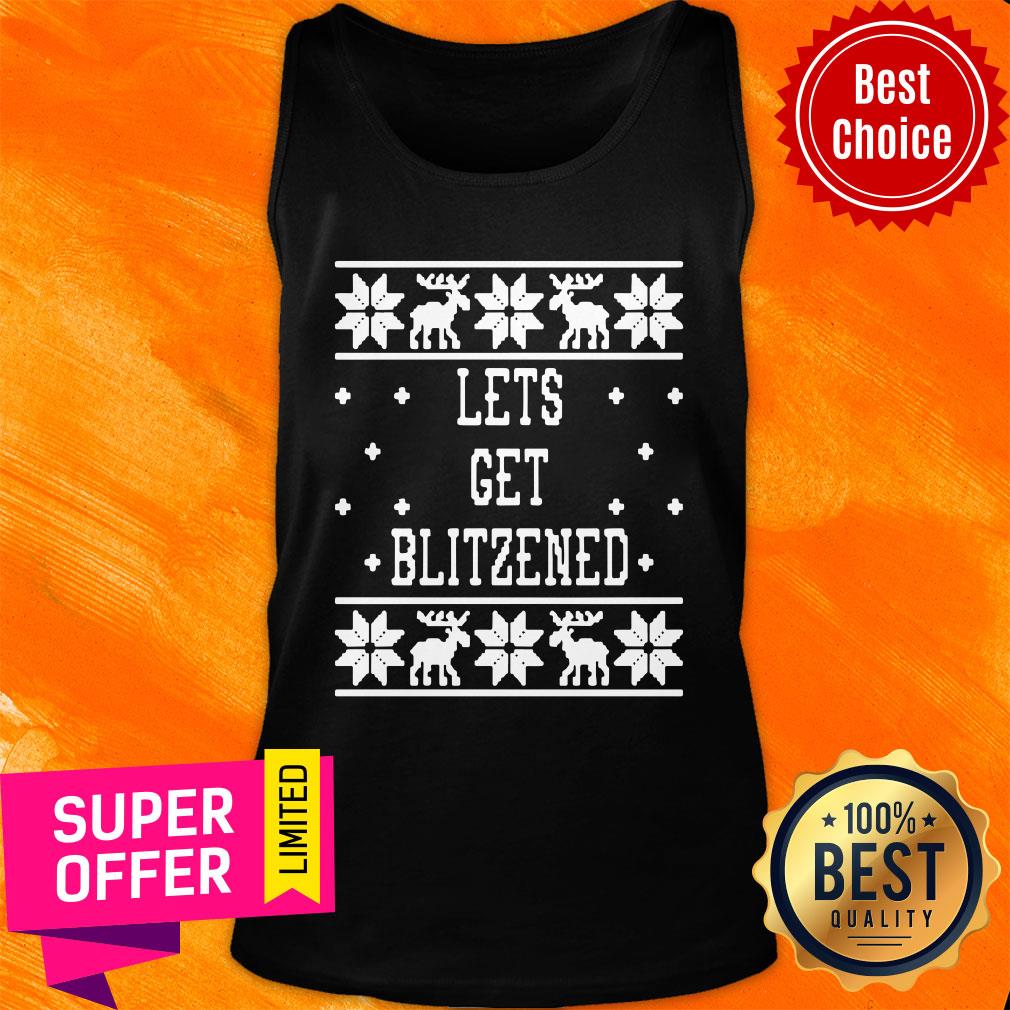 Top Let’s Get Blitzened Ugly Christmas Shirt - Image 4
