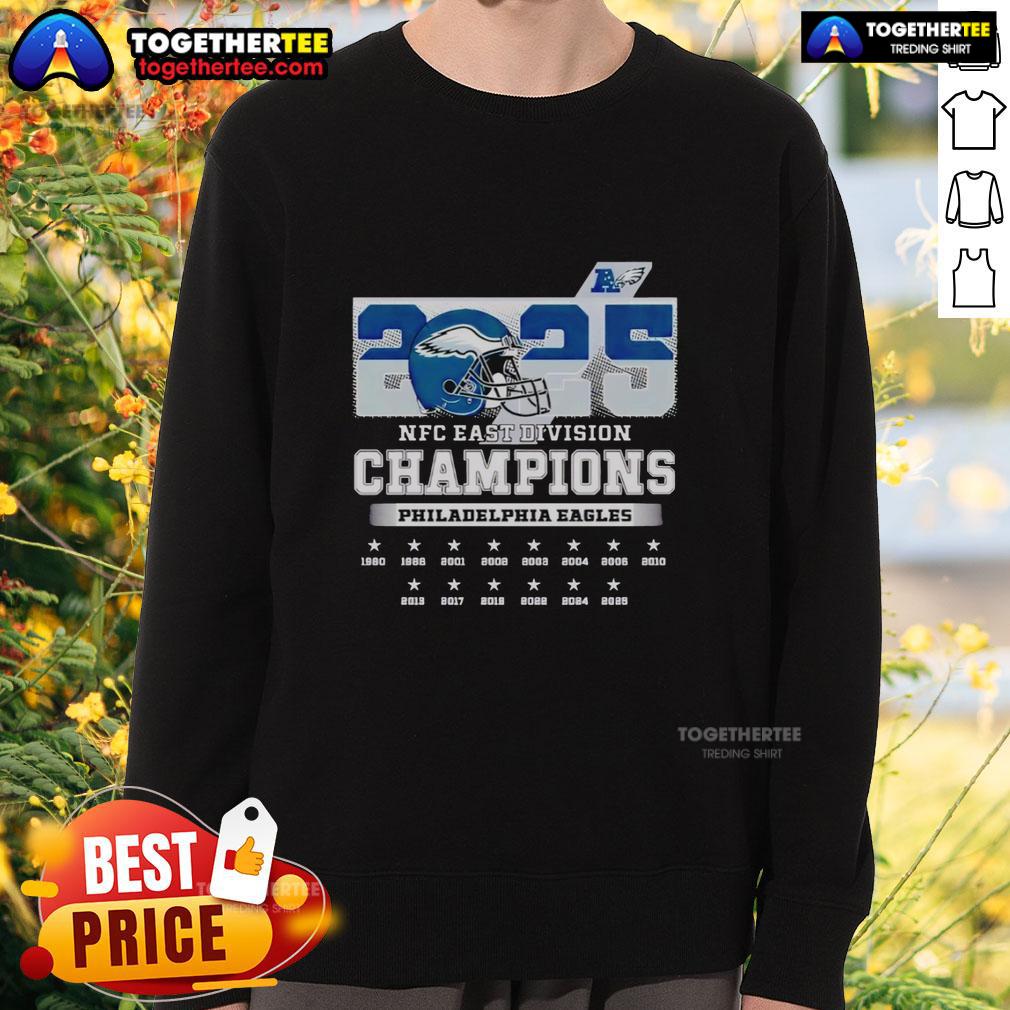 Nice 2025 NFC East Division Champions Philadelphia Eagles T-Shirt - Image 5