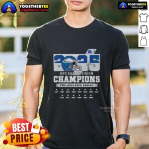 Nice 2025 NFC East Division Champions Philadelphia Eagles T-Shirt