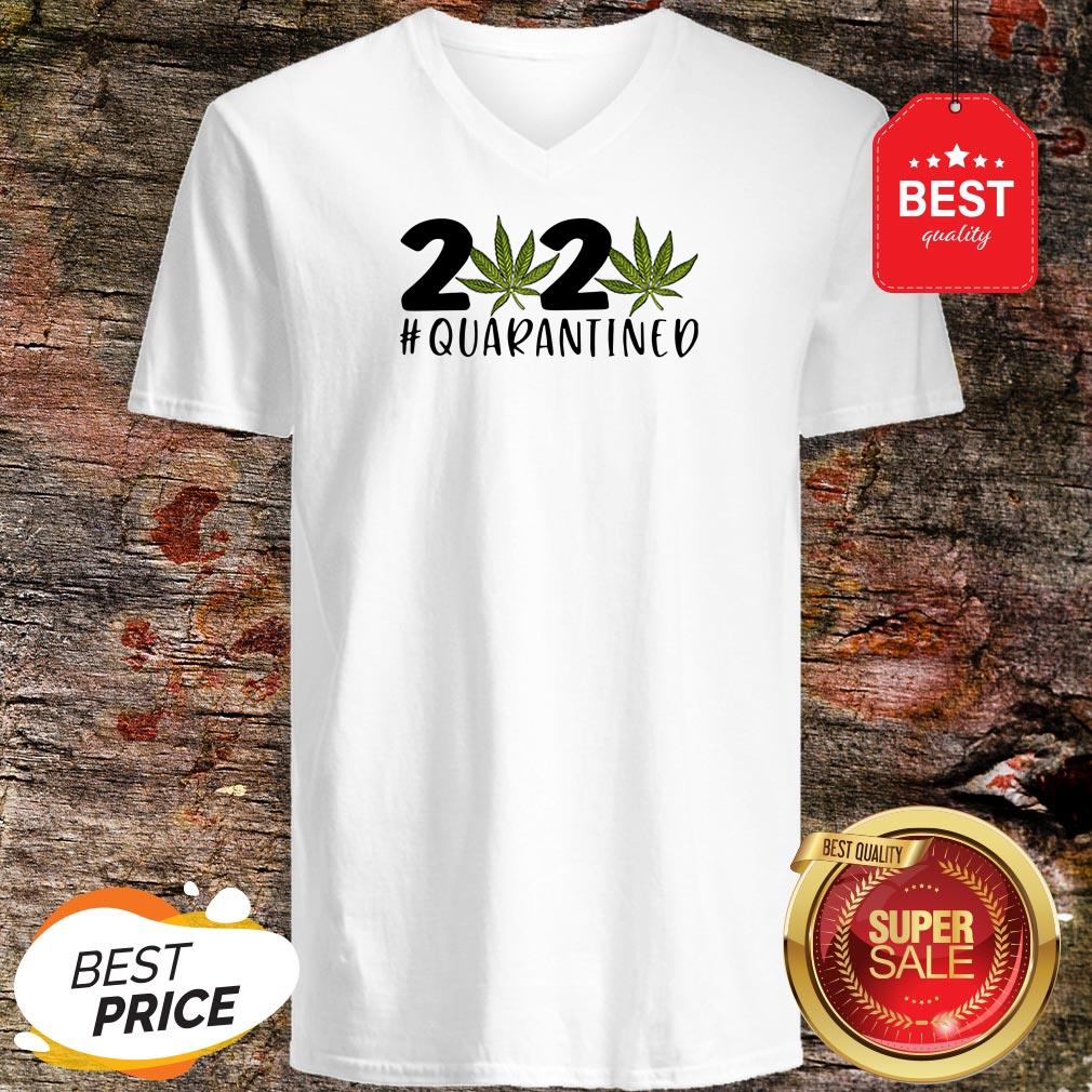 Cannabis Weed 2020 #Quarantined Shirt - Image 2