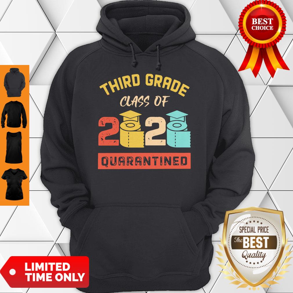 Official Third Grade Class Of 2020 Toilet Paper Quarantined Vintage Shirt - Image 2