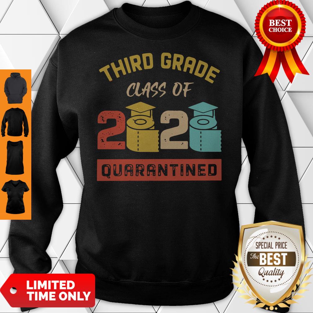 Official Third Grade Class Of 2020 Toilet Paper Quarantined Vintage Shirt - Image 5