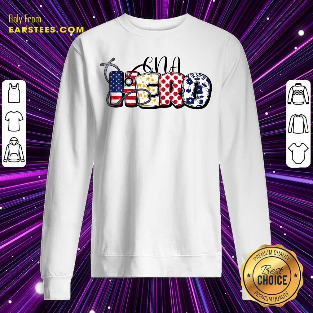 CNA Hero Nurse Doctor Medical American Flag Shirt - Image 3