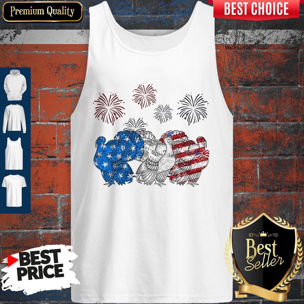 Independence Day Peacocks Wear Bow Tie Firework Shirt - Image 4