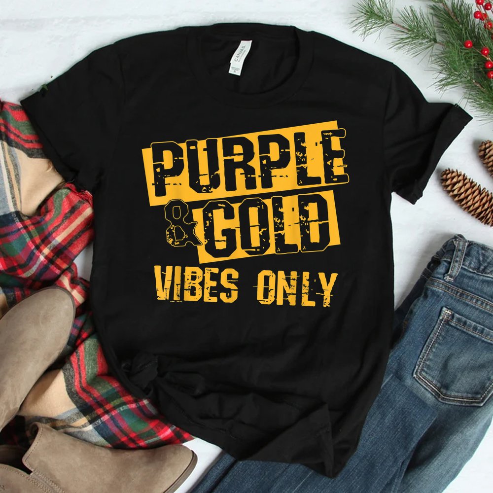 Purple And Gold Game Day Group Shirt For High School Football Shirt