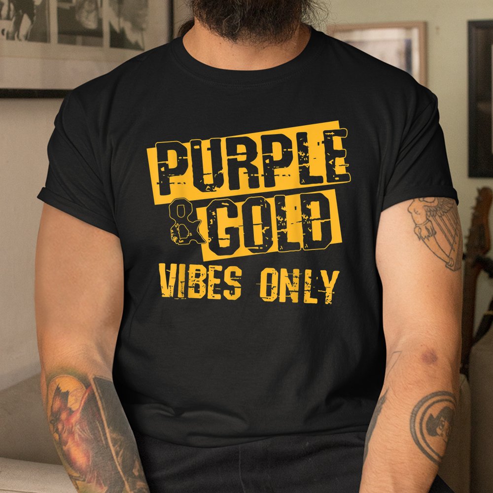 Purple And Gold Game Day Group Shirt For High School Football Shirt - Image 3