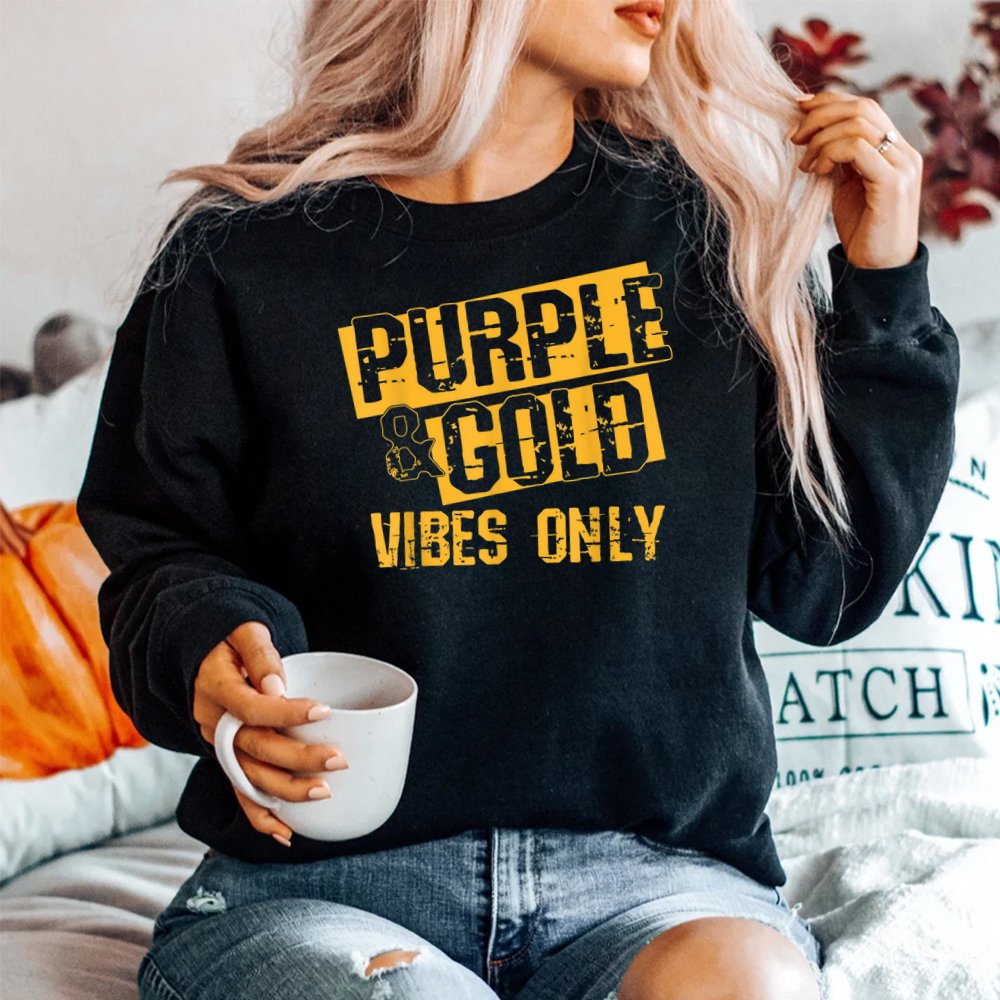Purple And Gold Game Day Group Shirt For High School Football Shirt - Image 2