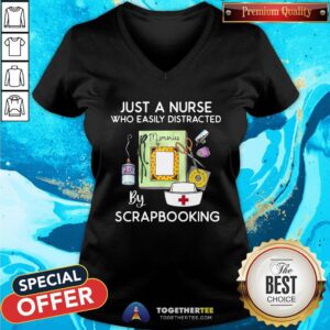 Alternative view of Official Just A Nurse Who Easily Distracted By Scrapbooking Shirt