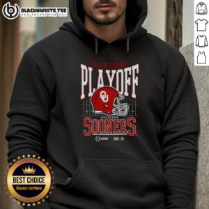 Alternative view of Original Oklahoma Sooners 2025-2026 College Football Playoff Bound Helmet T-Shirt