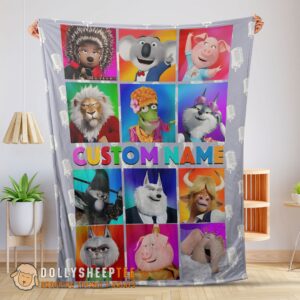 Awesome Cartoon Sing Character Blanket Fleece Customized Blanket