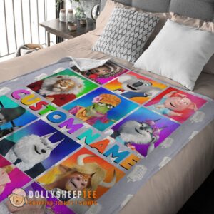 Alternative view of Awesome Cartoon Sing Character Blanket Fleece Customized Blanket